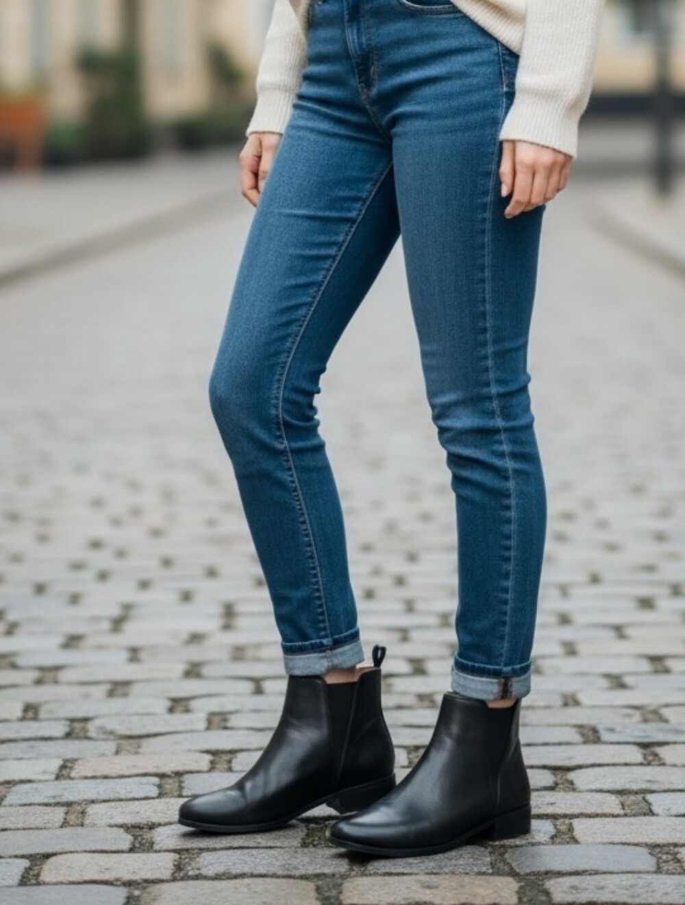 J CREW Black Vegan Leather Chelsea Boot Women Size 10 Almond Toe Low Heel BJ254